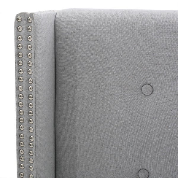 Kendrah Adjustable King/ California King Wing Back Studded Fabric Headboard by Christopher Knight Home - - 14047272