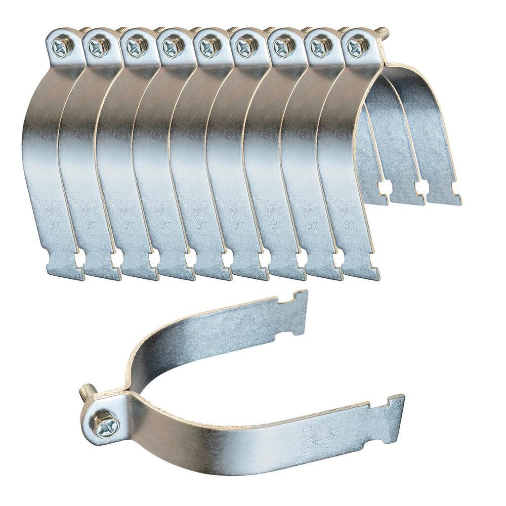 The Plumber's Choice 1-12 in. Electro Galvanized Steel Strut Clamp (10-Pack) 112CLSTGE-10