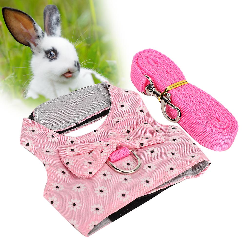 Rabbits Vest Harness With Lead Hamster Chest Strap Leash Small Animal Accessoriesm