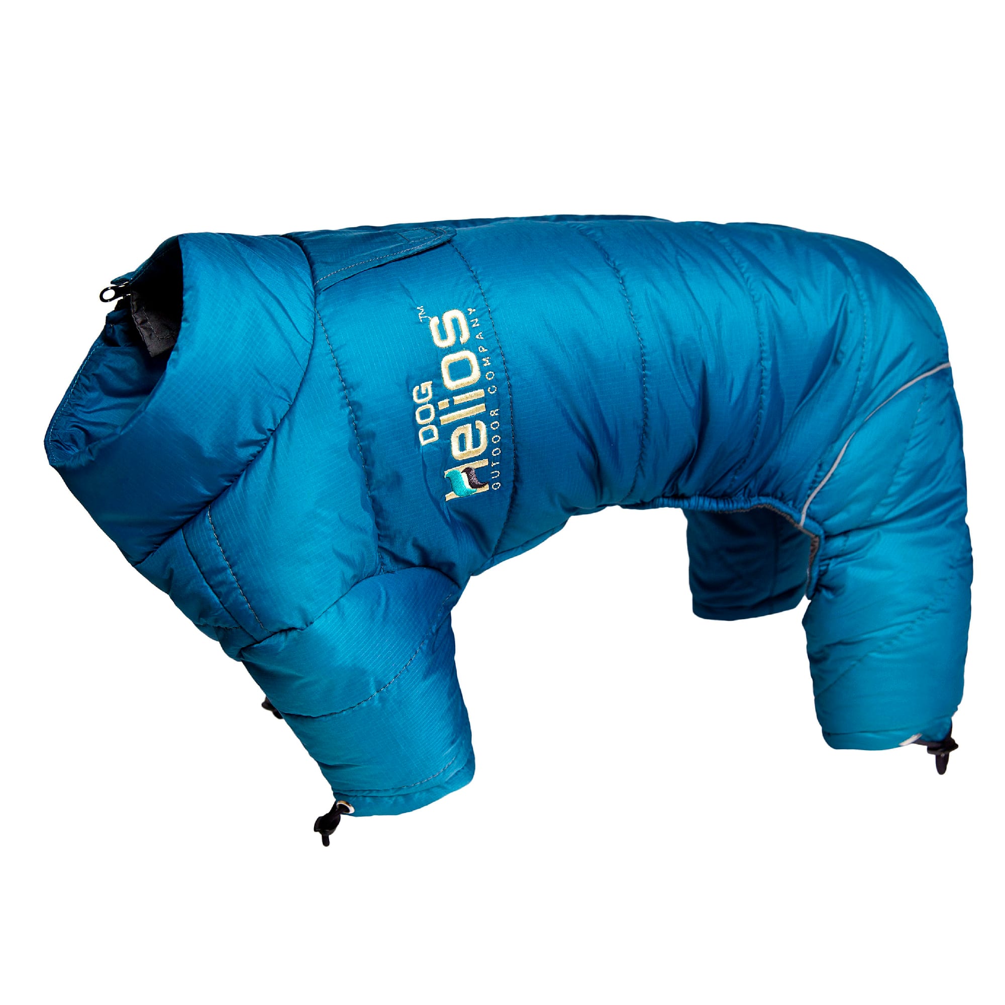 Dog Helios Blue Thunder-Crackle Full-Body Waded-Plush Adjustable and 3M Reflective Dog Jacket， X-Small