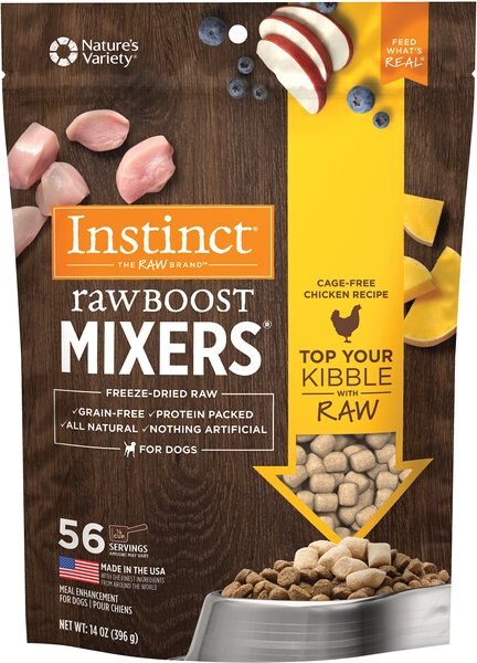 Instinct Raw Boost Mixers Chicken Recipe Grain-Free Freeze-Dried Dog Food Topper