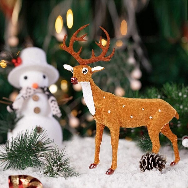 Craft Christmas Decoration Ornaments Simulation Christmas Reindeer for Home Festival Gift