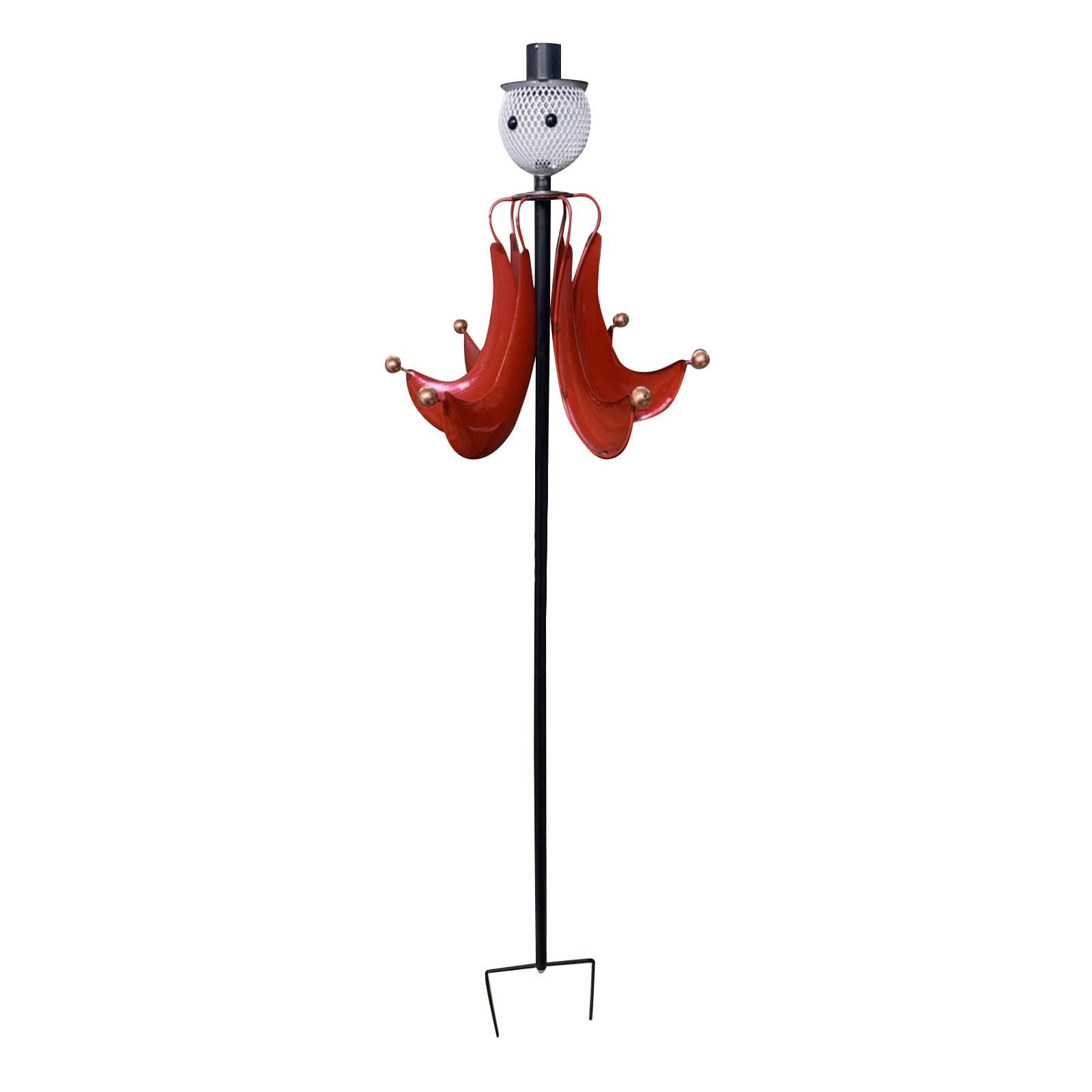 WANYNG Feeder Pole Metal ArtsYard Hanging Bird Flower Outdoor Decoration Garden Bird Feeder Kitchen，Dining and Bar，One Size