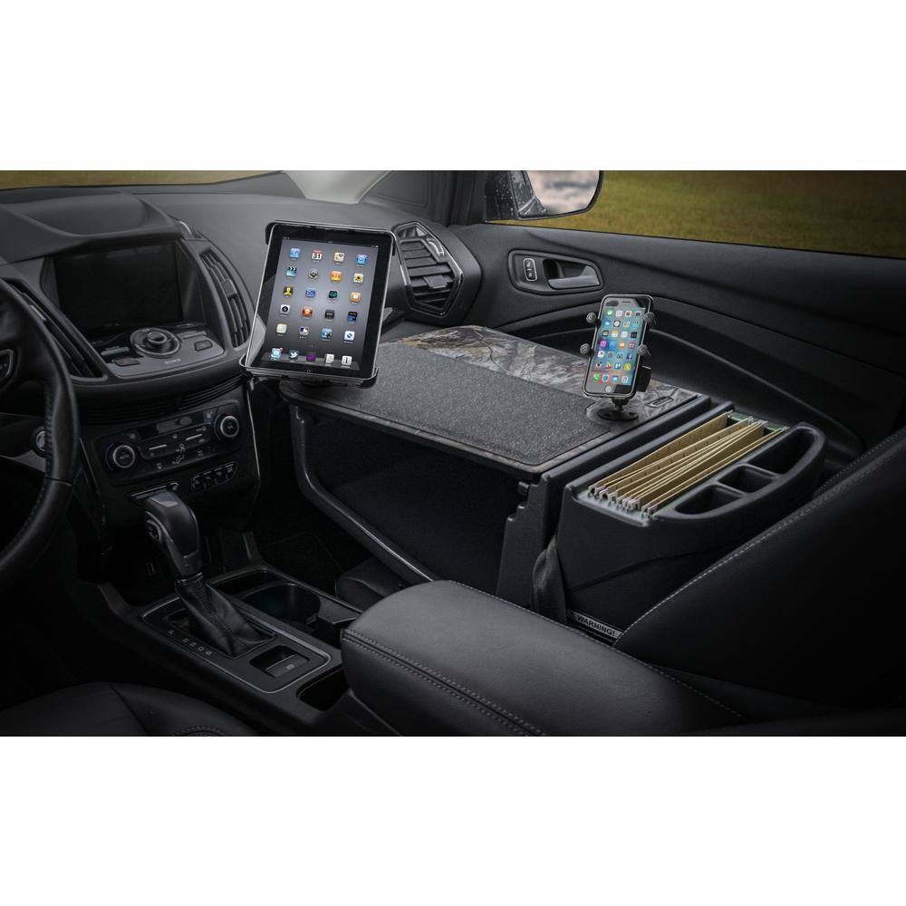 AutoExec Efficiency GripMaster Car Desk Realtree Edge Camouflage with Tablet Mount and X-Grip Phone Mount AEGrip-02-Tab-Phone-RTEC