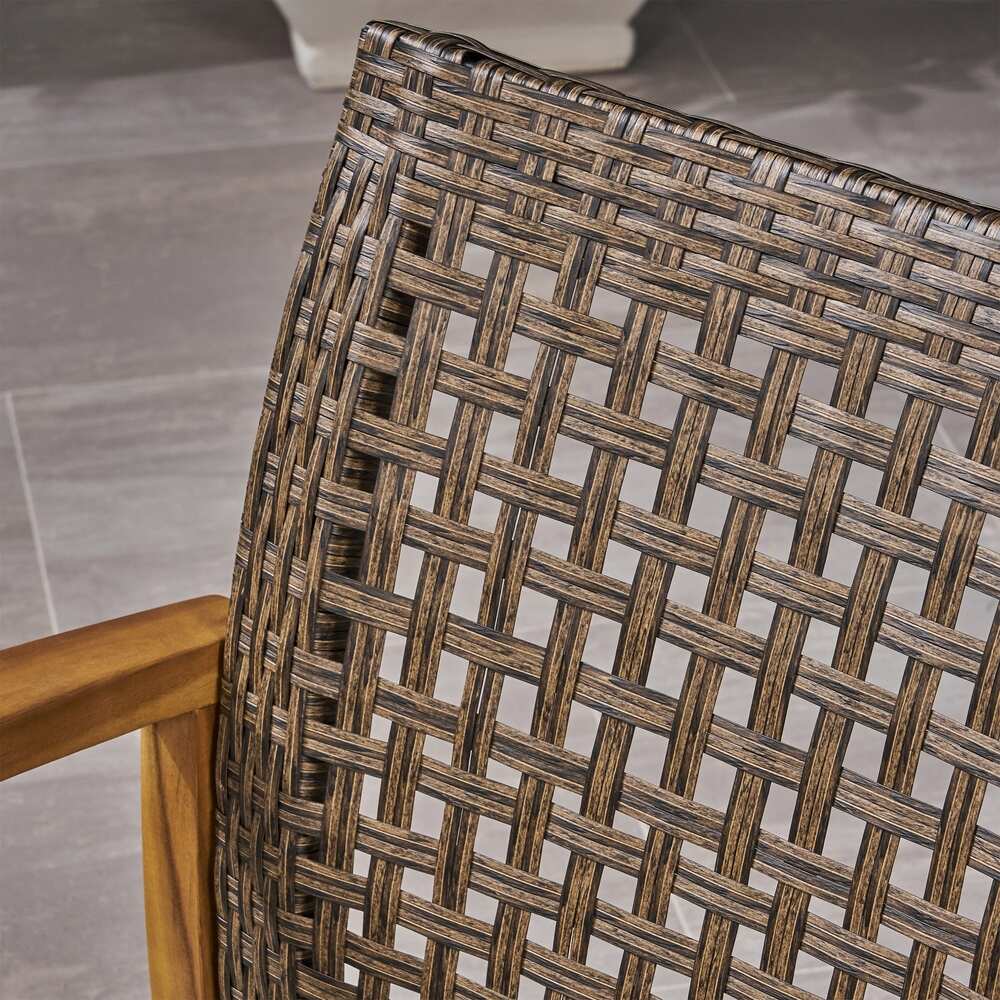 Hampton Outdoor Acacia/ PE Wicker Loveseat and Coffee Table Set by Christopher Knight Home