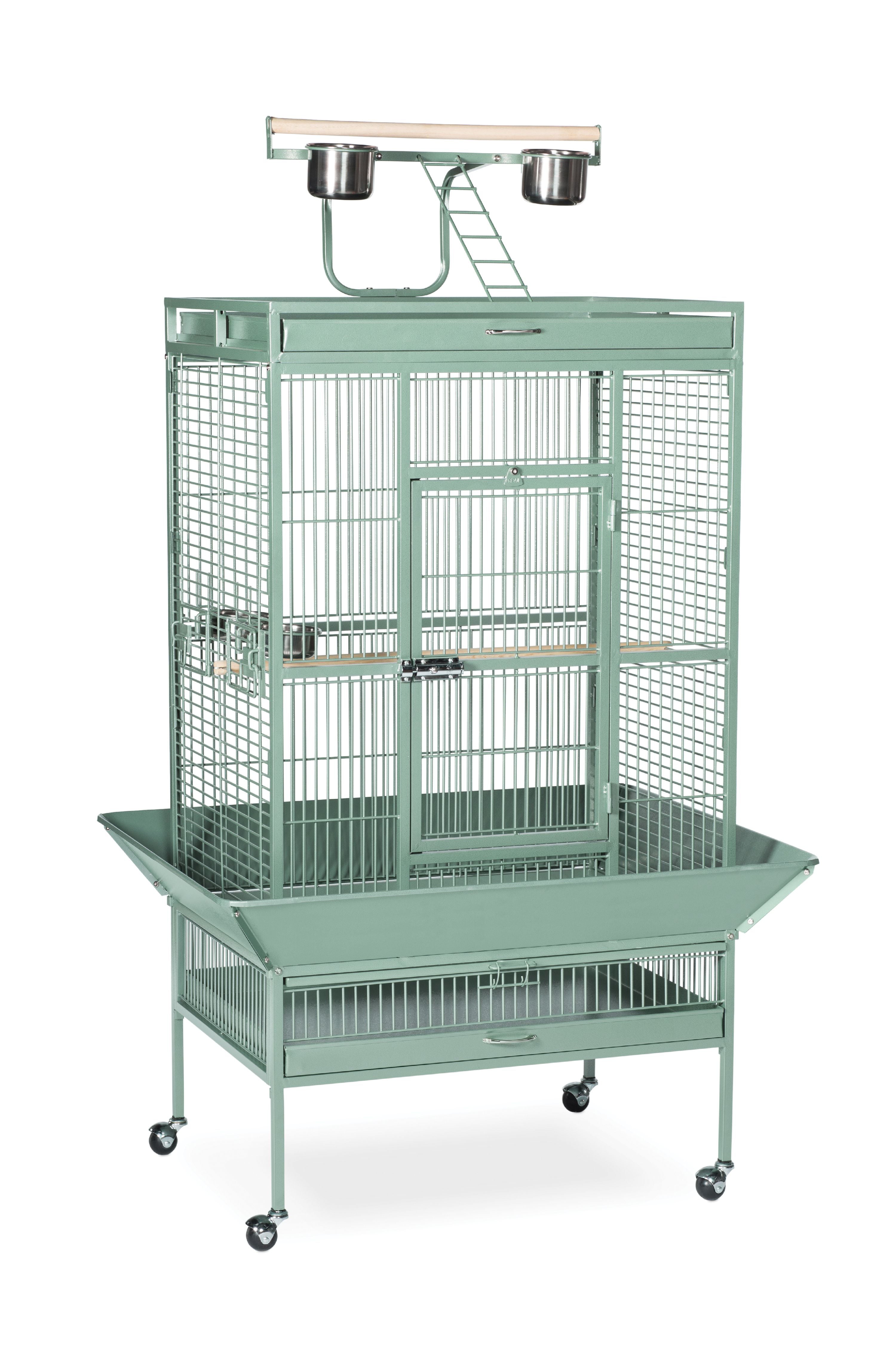 Prevue Pet Products Select Wrought Iron Sage Green Bird Cage with Play Top