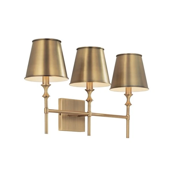 Whitney 3-light Aged Brass Bath/ Vanity Fixture