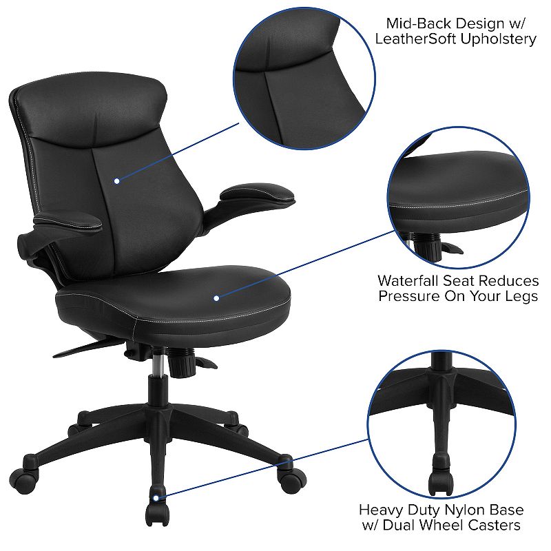 Flash Furniture Kale LeatherSoft Executive Swivel Office Chair