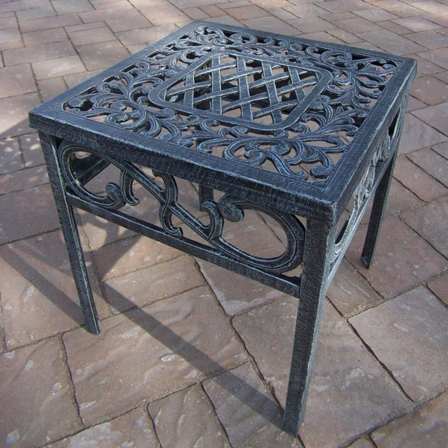 Oakland Living Mississippi Cast Aluminum End Table