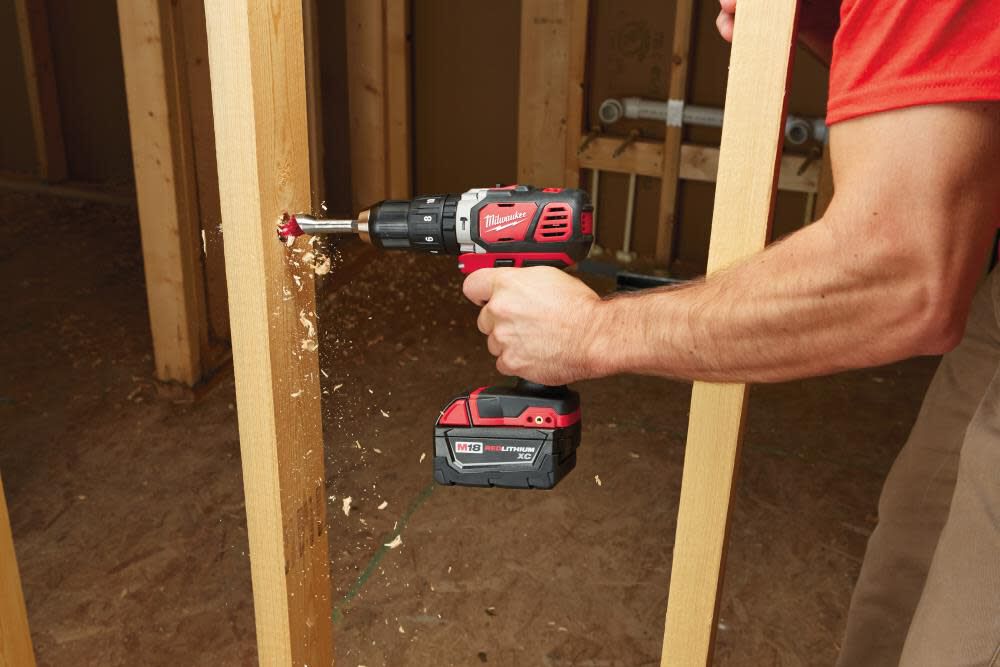 Milwaukee M18 Compact 1/2 in. Hammer Drill/Driver Kit with Compact Batteries 2607-22CT from Milwaukee