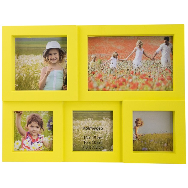 Northlight Yellow Multi sized Puzzled Collage Picture Frame