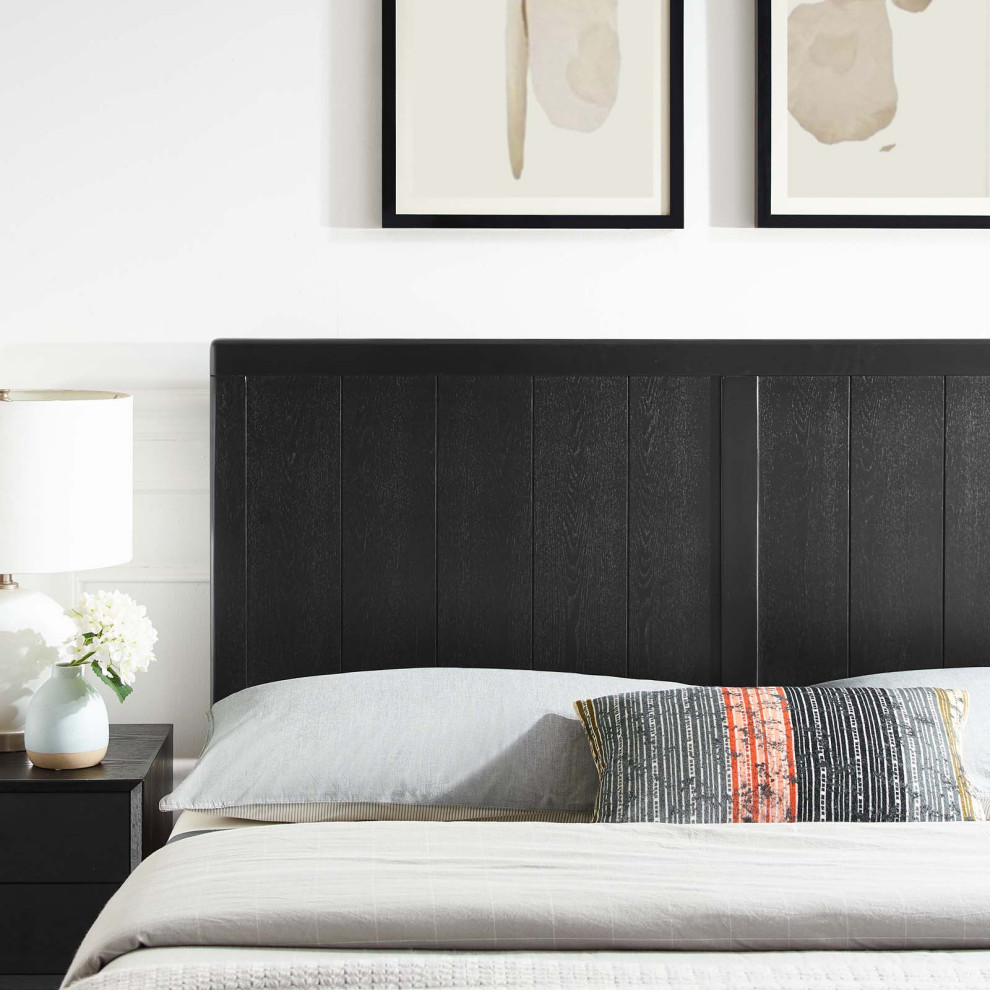 Robbie Twin Wood Headboard Black   Transitional   Headboards   by House Bound  Houzz