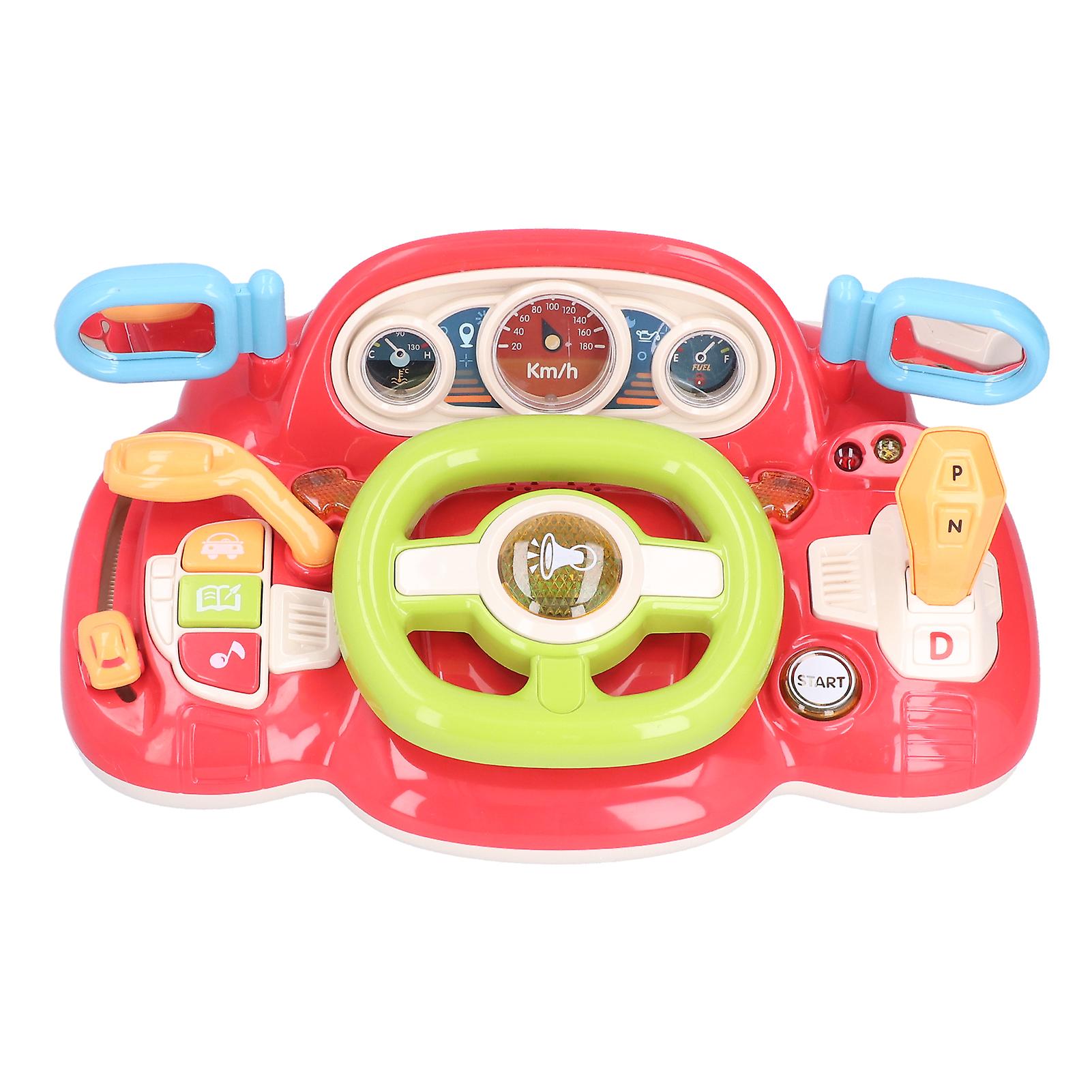 Music Baby Driving Simulation Steering Wheel Early Education Turn And Learn Driverred