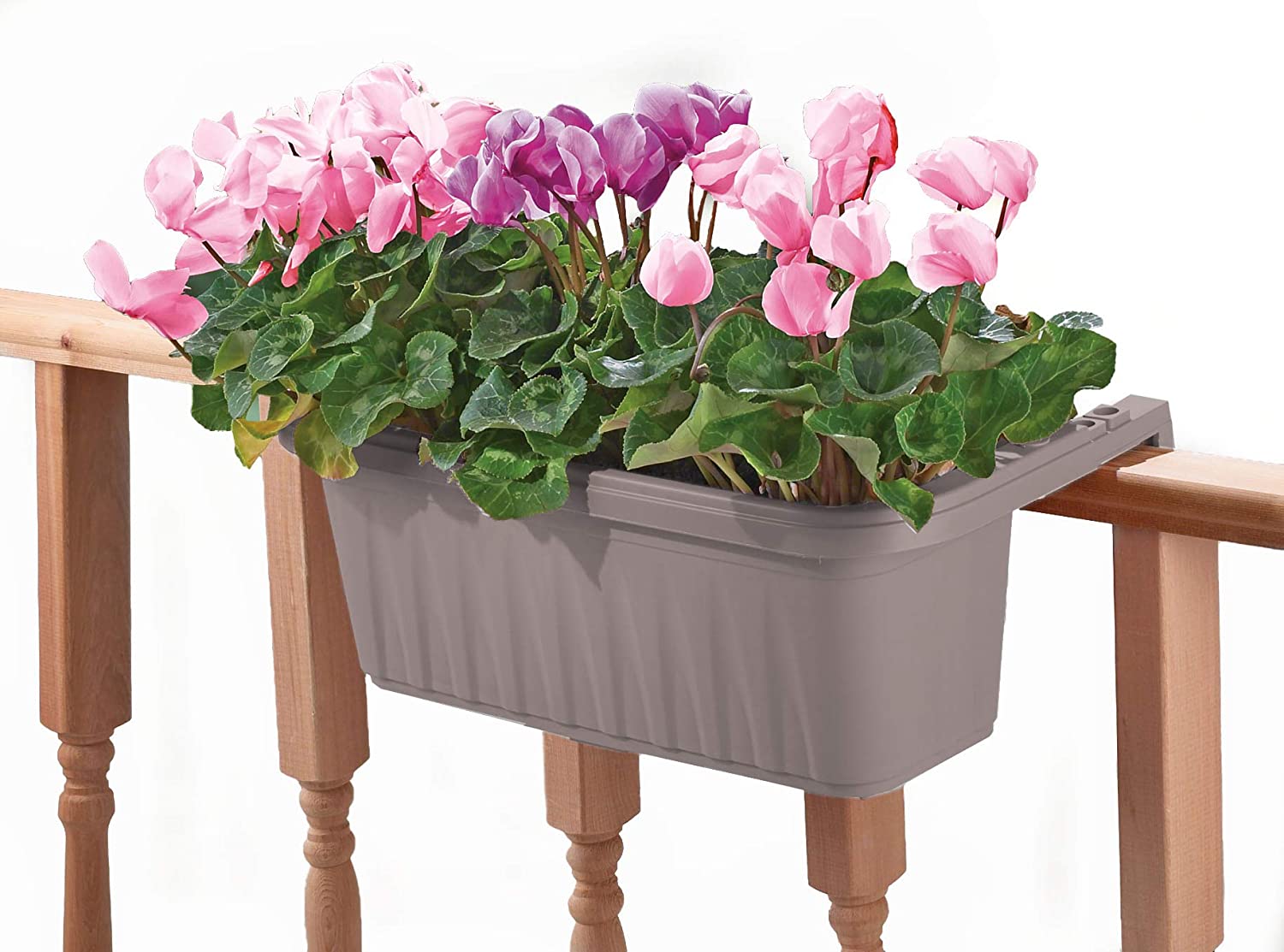 Apollo Exports (AP30218DW) Adjustable Railing Planter, Driftwood, 24"