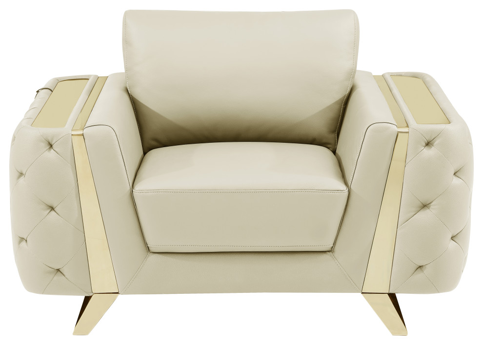 Leonardo Top Grain Italian Leather Chair   Contemporary   Armchairs And Accent Chairs   by Luxuriant Furniture  Houzz