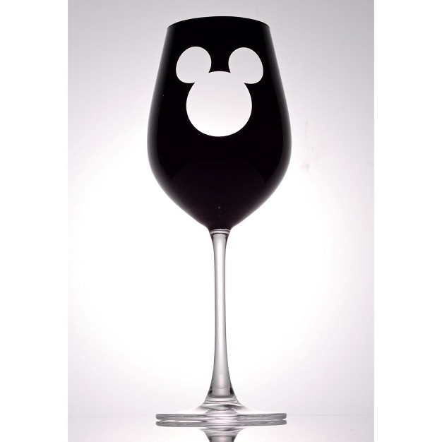 Joyjolt Disney Luxury Mickey Mouse Crystal Stemmed White Wine Glass 16 Oz Set Of 2