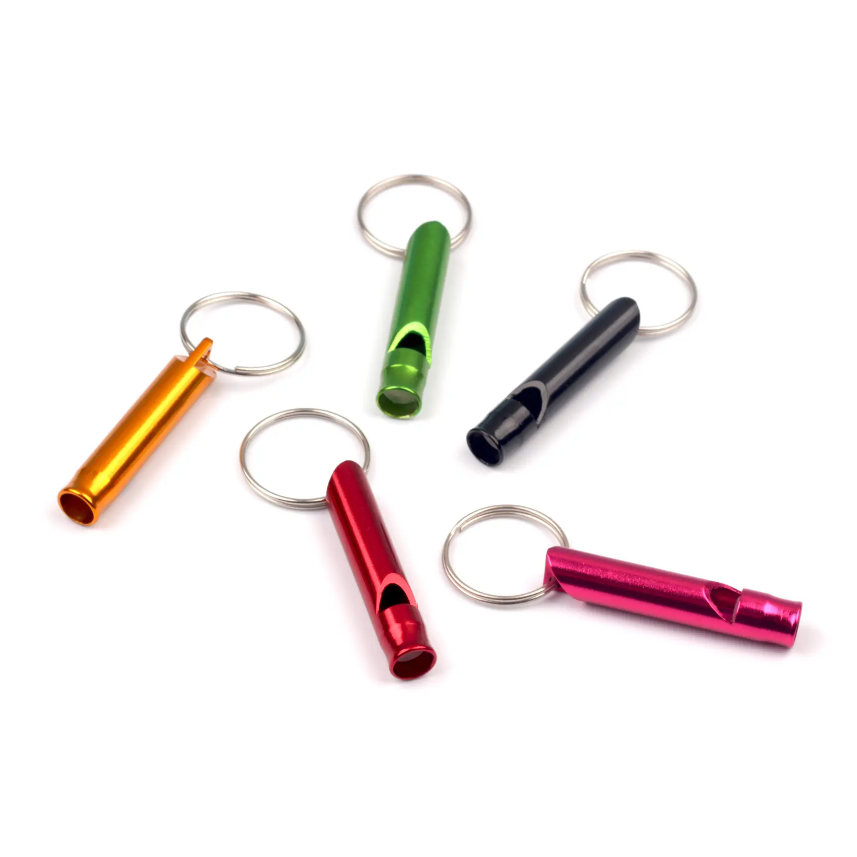 cheap price custom Aluminum Emergency Survival Safety Keychain with Whistle for Outdoor Camping Hiking boating  Whistle key ring