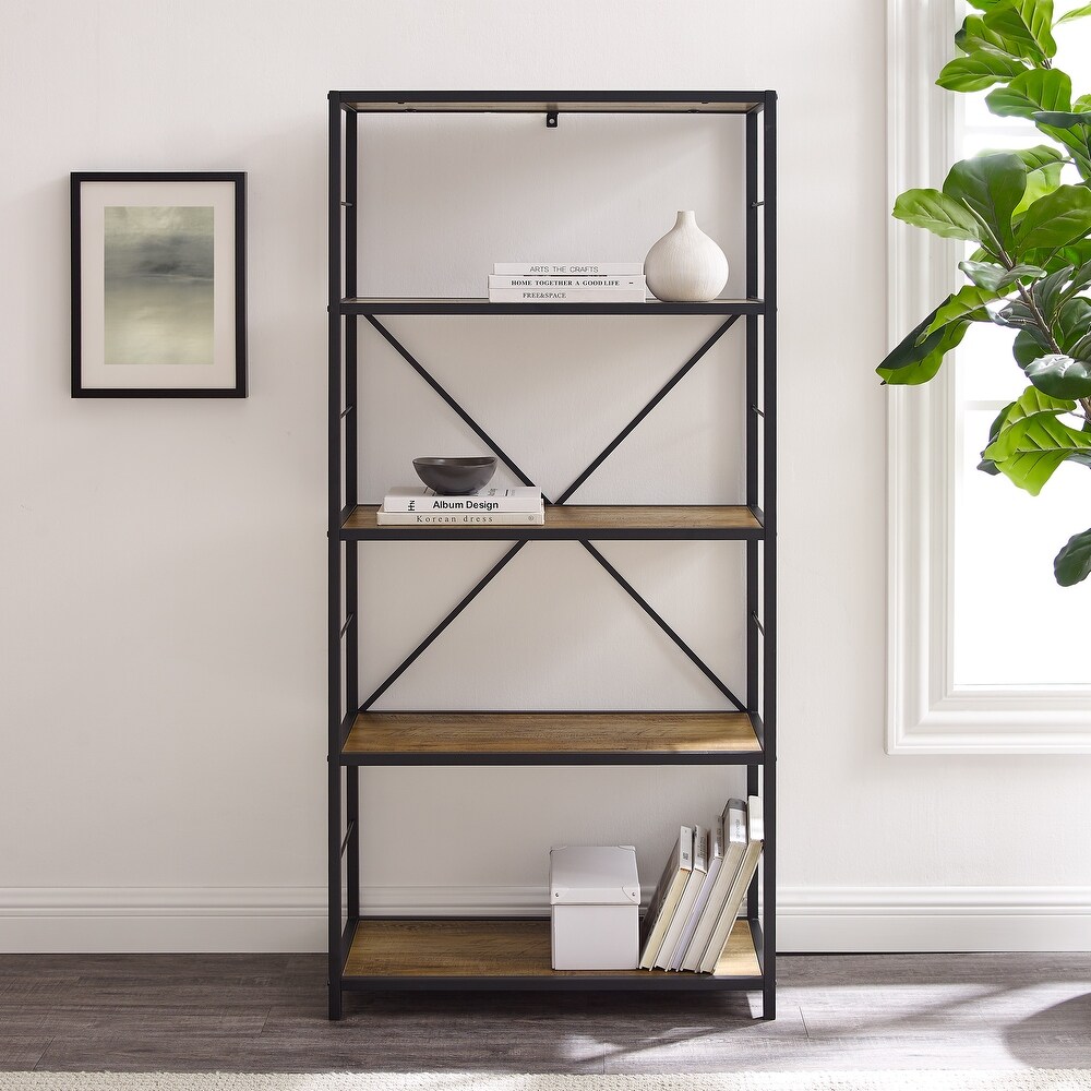 Middlebrook Designs Ora Industrial Rustic Bookshelf