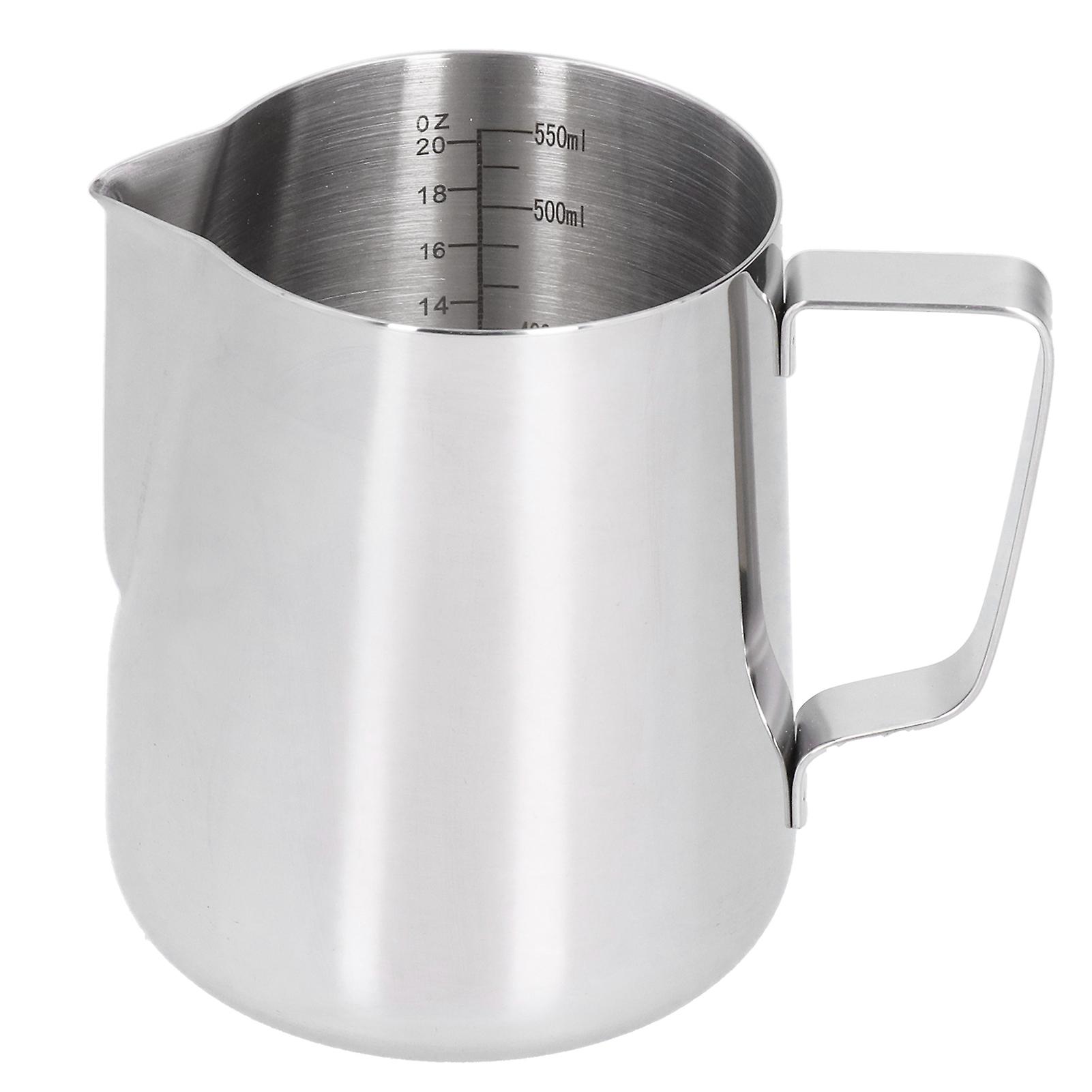 Stainless Steel Coffee Frothing Pot Multipurpose Anti Scalding Coffee Jug for Home Kitchen 600ml