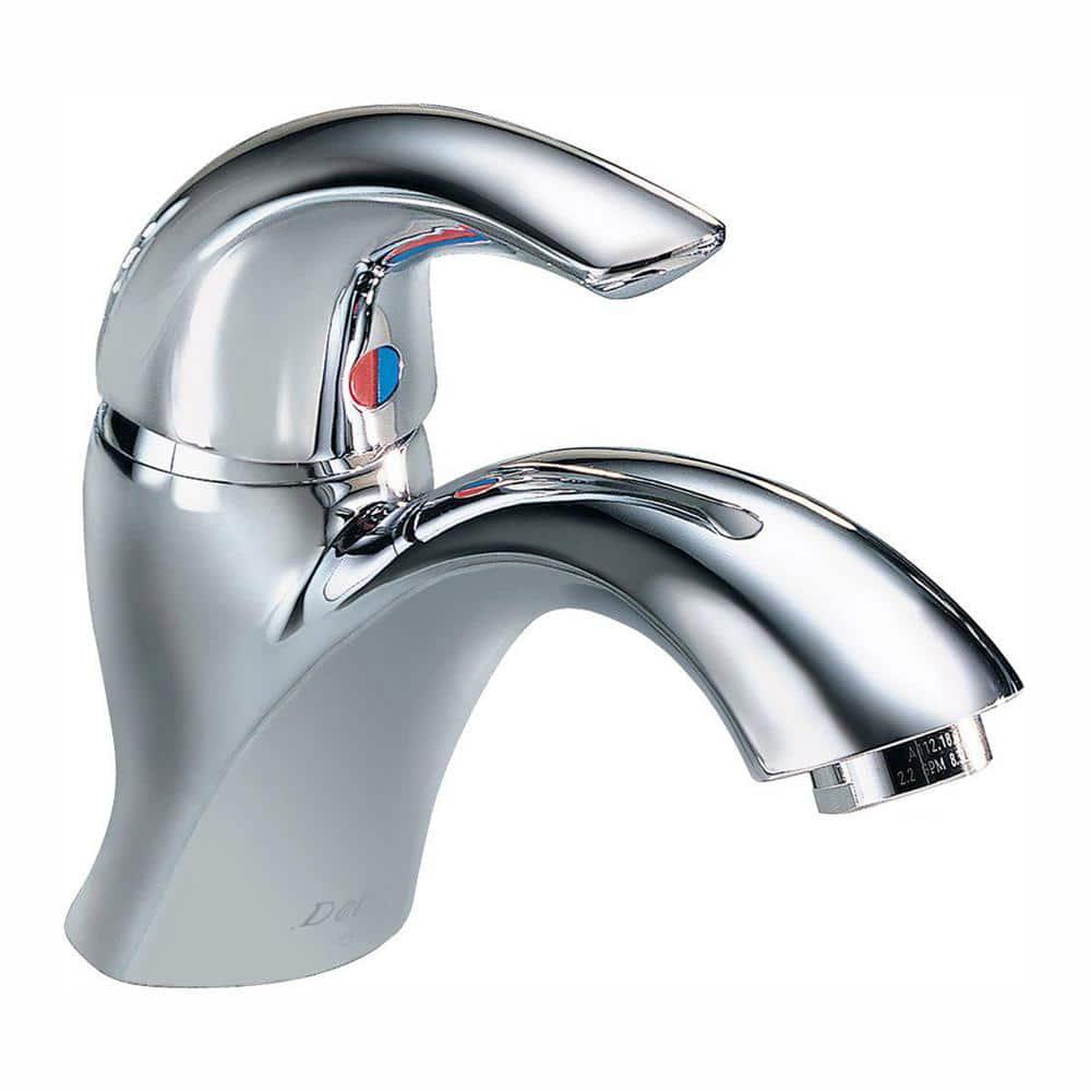 Delta Commercial Single Hole SingleHandle Bathroom Faucet in Chrome