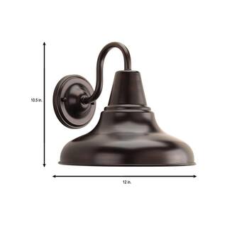 Progress Lighting District LED Collection 1-Light 10.5 in. Outdoor Antique Bronze LED Wall Lantern Sconce P5623-2030K9