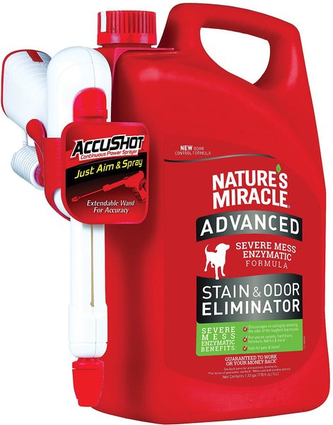 Nature's Miracle Advanced Dog Enzymatic Stain Remover and Odor Eliminator Refill， 1.3-gal bottle