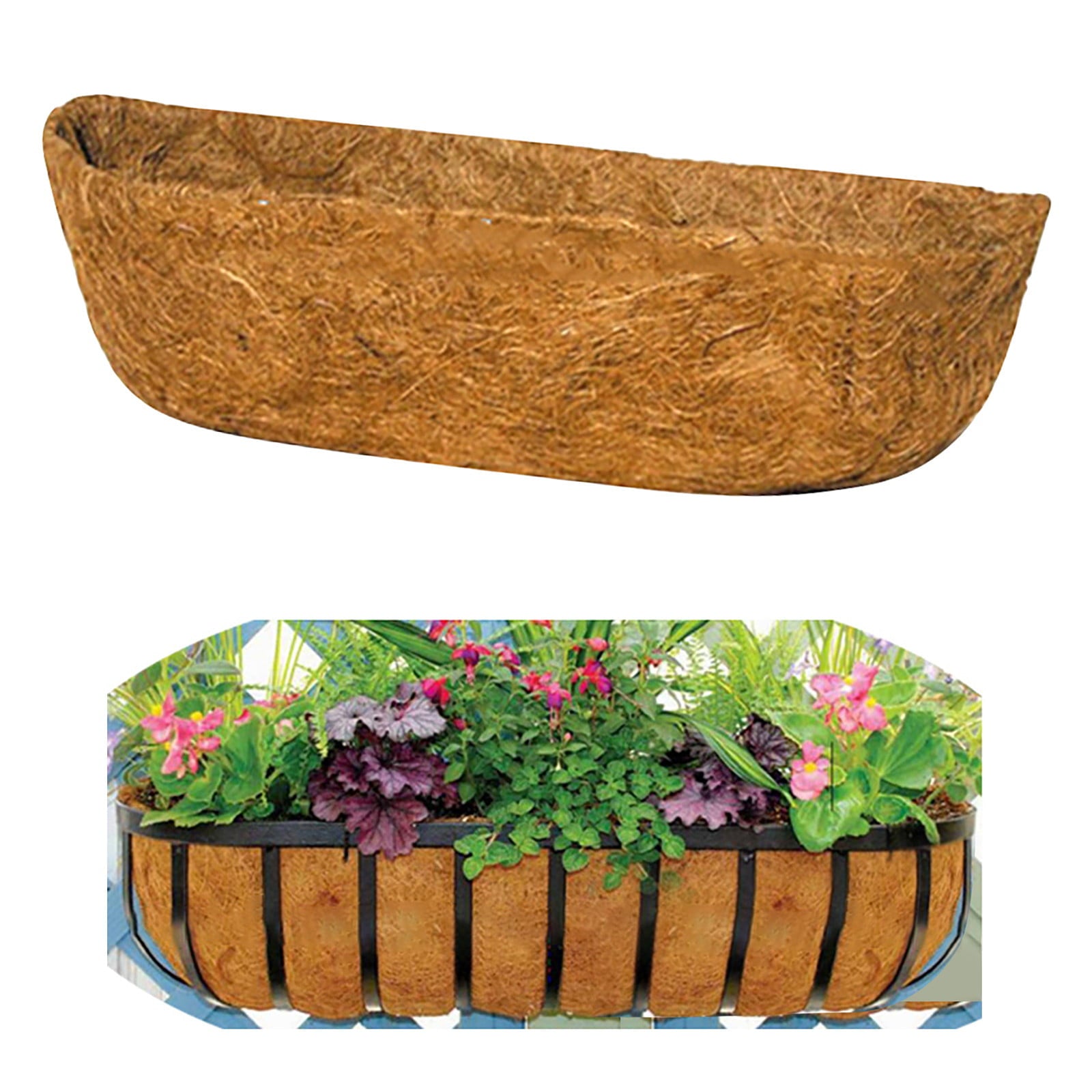 Lovehome Hanging Basket Coconuts Fiber Planter Inserts Replacement Liner For Flower Pot