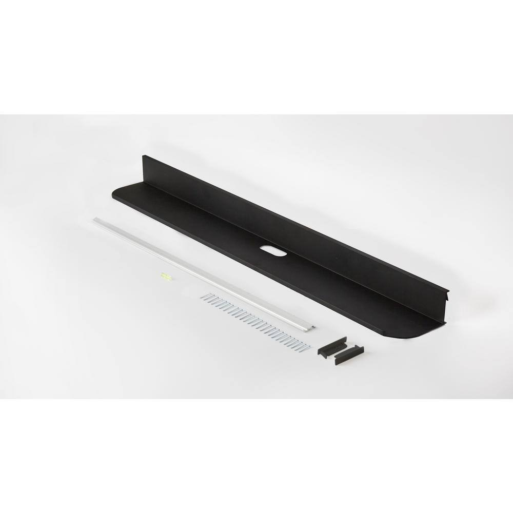 SIMPLE MOUNT 4.125 in. D x 32 in. Black No Stud Sound Bar Shelf SBS-32K