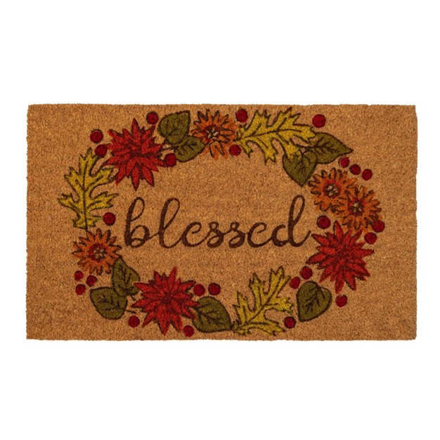 X 2 x27 4 quot Blessed Indoor outdoor Coir Doormat Entryways