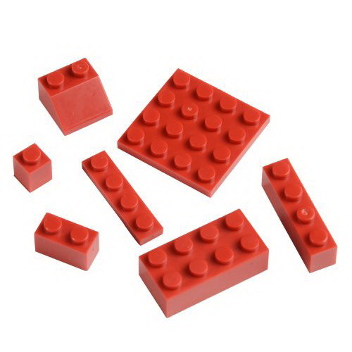 U.S. Toy HOM BRICK 04 Block Mania Bricks   Red