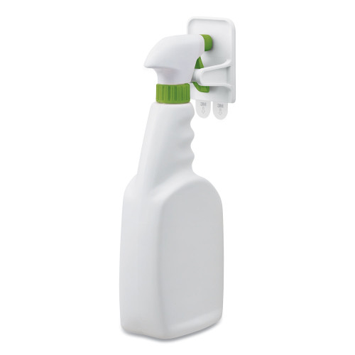 Command Spray Bottle Holder， 2.34w x 1.69d x 3.34h， White， 2 Hangers/4 Strips/Pack (170092ES)