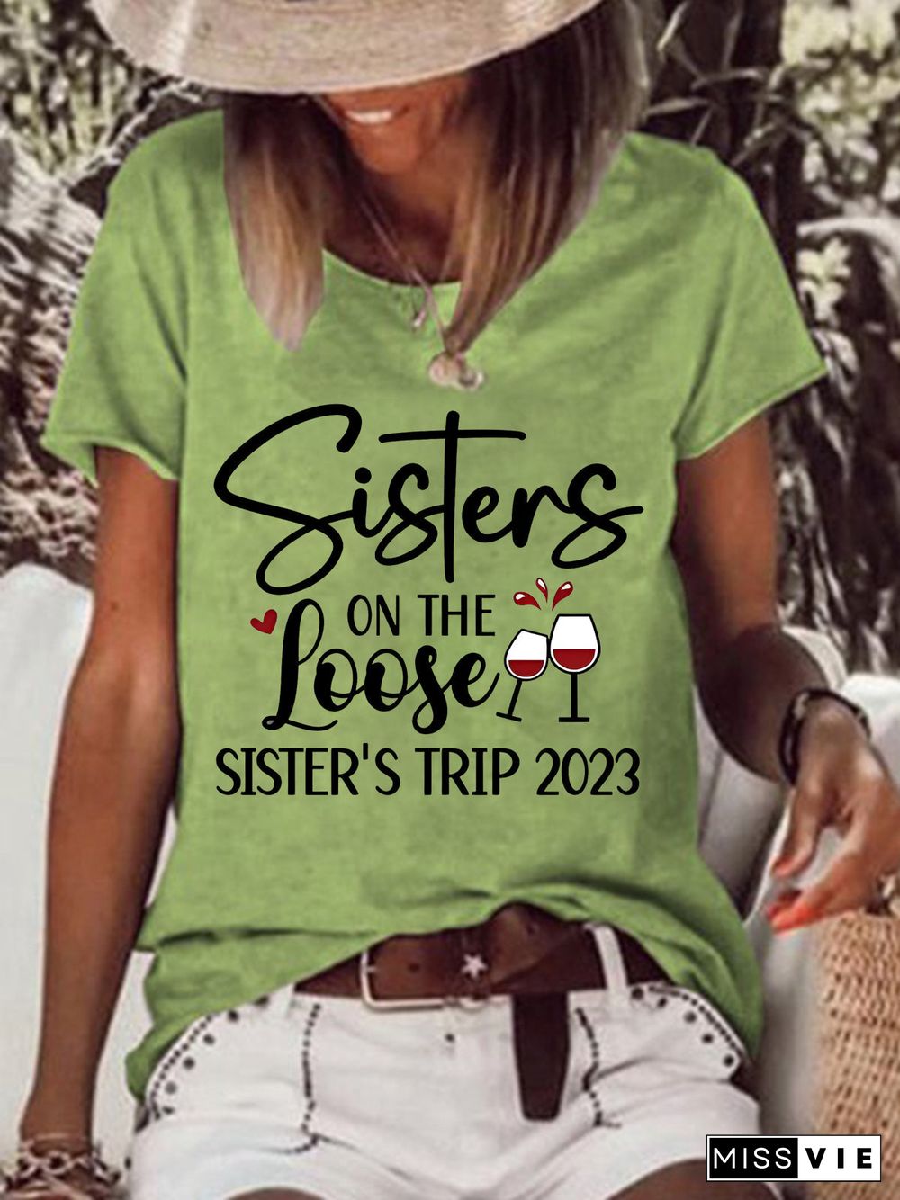 Sister On The Loose Crew Neck Tee