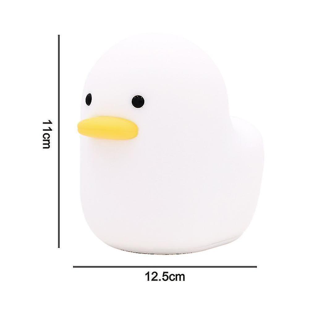 Led Duck Night Light， Cute Duck Silicone Nursery Night Light Rechargeable Table Lamp Bedside Lamp With Touch Sensor For Women Bedrooms， Living Room