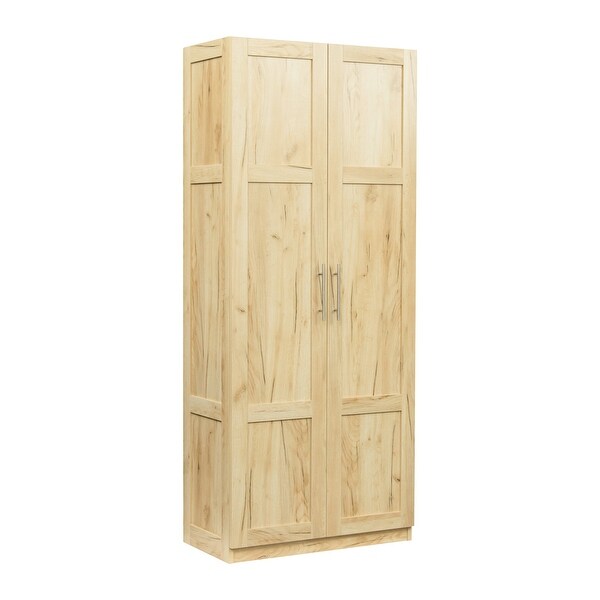 Modern High Wardrobe Cabinet with 2 Doors and 3 Partitions - - 37291385