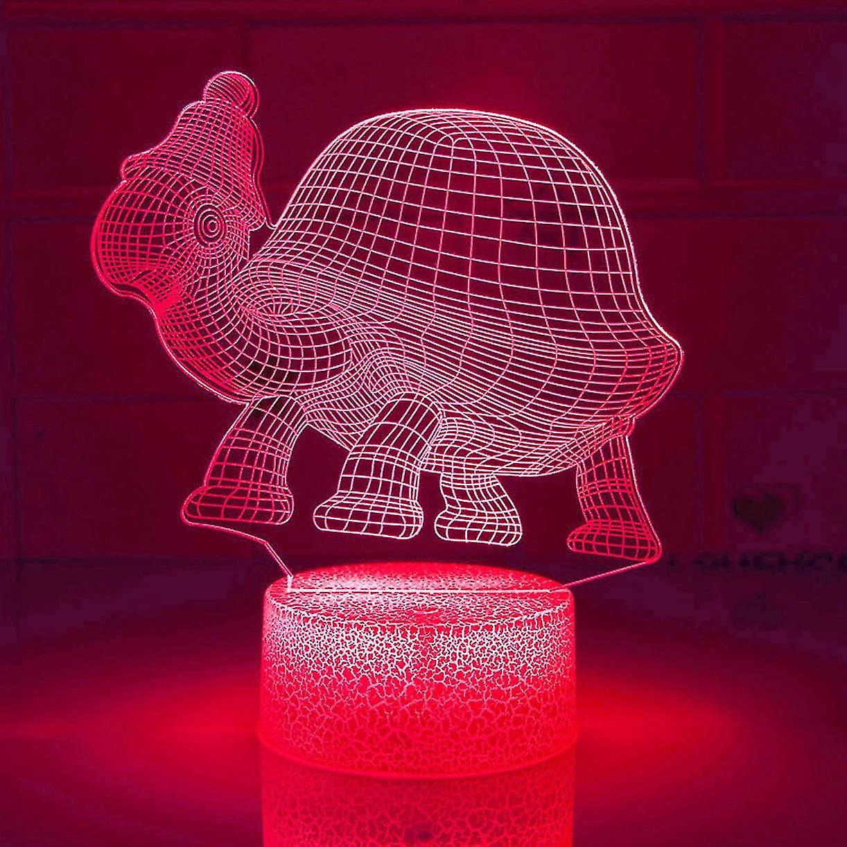 3d Turtle Night Light Lamp Illusion 16 Color Changing Table Desk Decoration Lamps Gift With Acrylic Flat Abs Base Usb Cable Toy