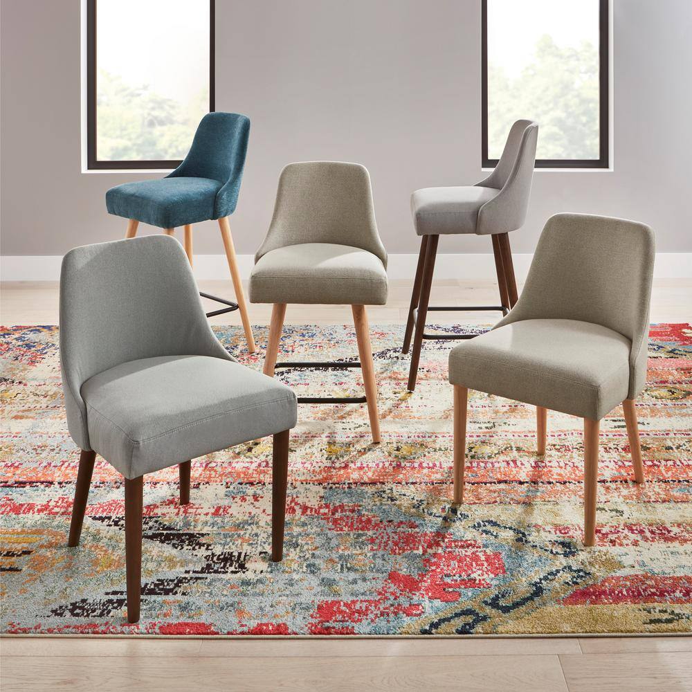 StyleWell Benfield Biscuit Beige Upholstered Dining Chair with Natural Wood Legs (Set of 2) Jones DC NB