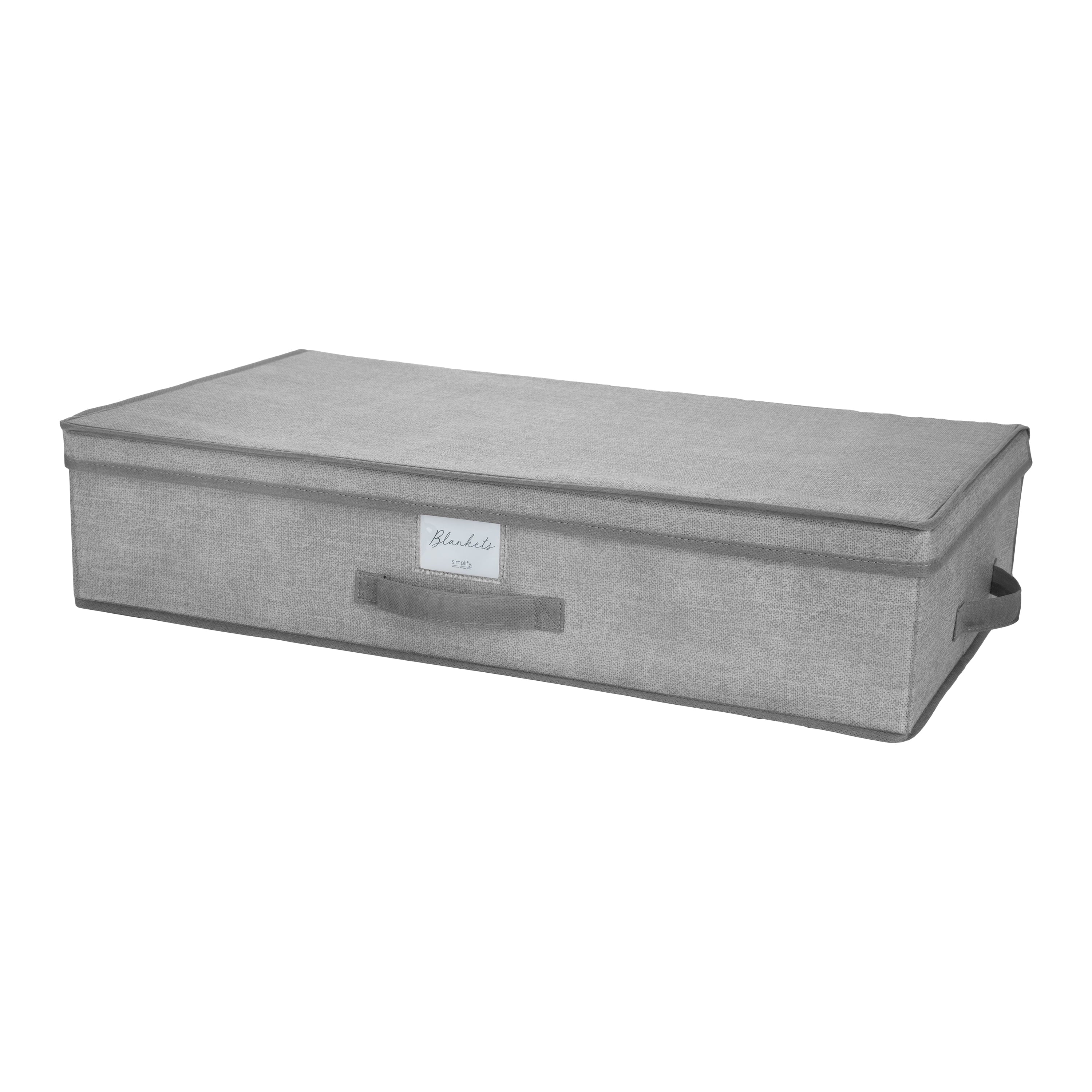 Simplify Under the Bed Storage Box Closet Organizer in Heather Grey