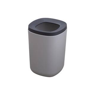 Bath Bliss Freestanding Wastebasket with Lid in Grey (2-Piece) 10007-GREY