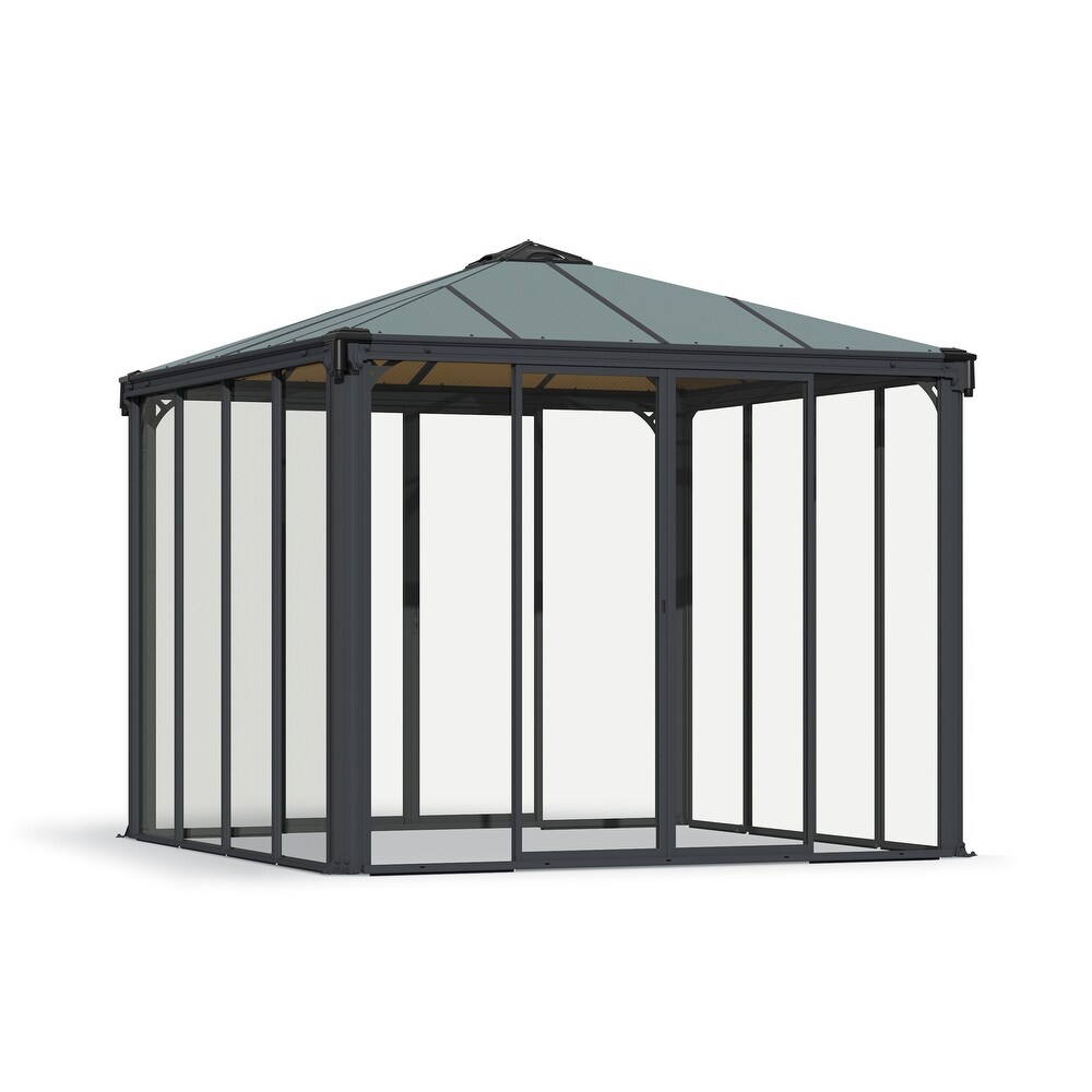 Ledro Gray/Bronze Closed Gazebo / Hot Tub Enclosure and