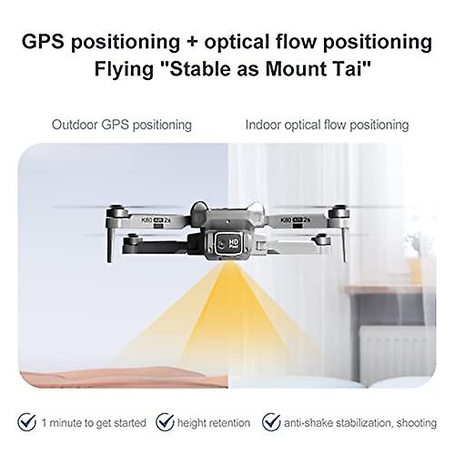 Gps Folding Drone With 4k Hd Camera， Dual 5g Wifi Fpv Electronic Image Stabilizer Quadcopter， 8-level Wind Resistance， 30 Minutes Flight Time， Headles