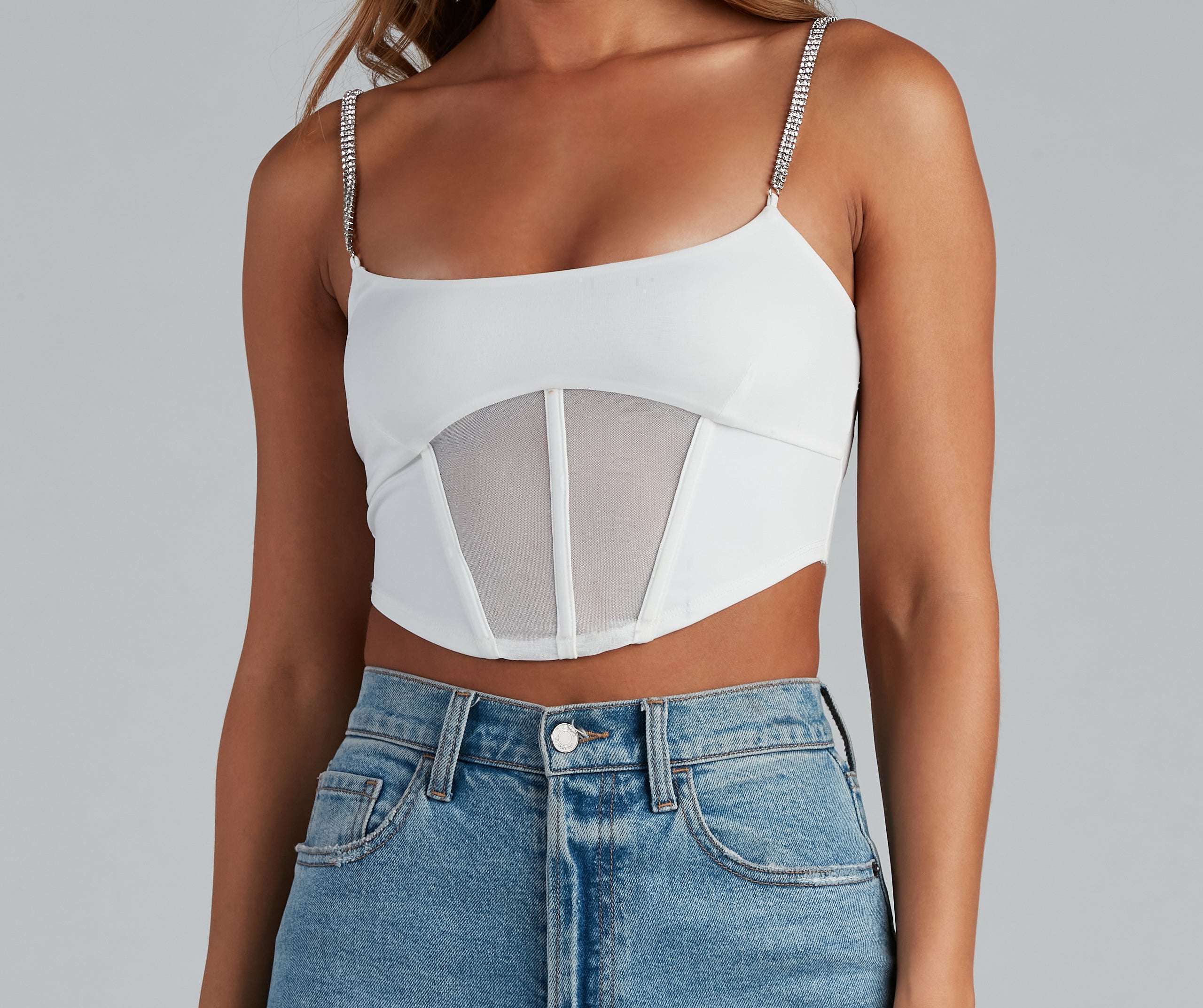 Step Up The Glam Cropped Bustier