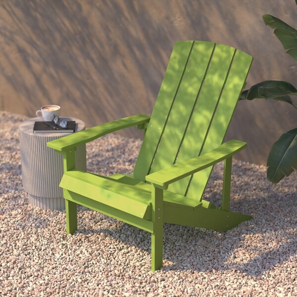 Allweather Poly Resin Wood Outdoor Adirondack Chair (Set of 4)