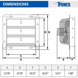 Aoibox 10 in. Aluminum Shutter Exhaust Fan in Silver High Speed 1650 RPM 820 CFM 2-Pack SNMX5171