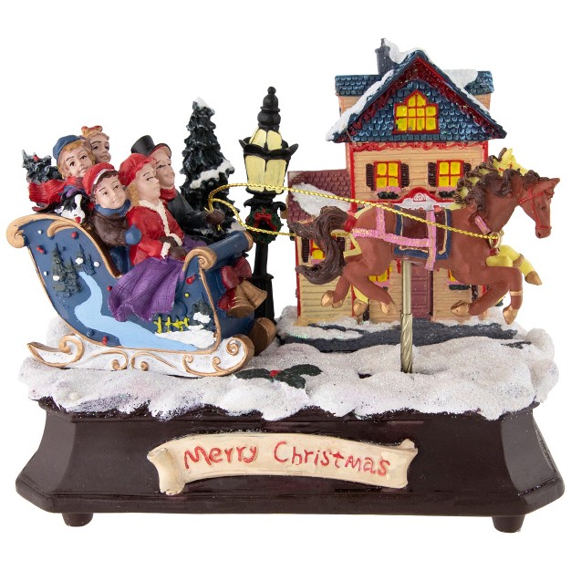 Animated And Musical Christmas Sleigh Decoration