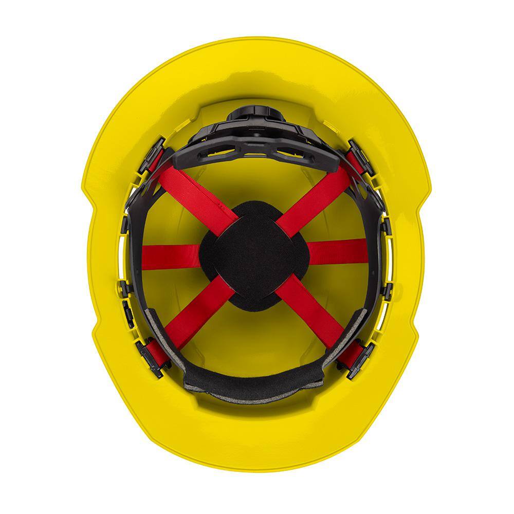 MW BOLT Yellow Type 1 Class C Full Brim Vented Hard Hat with 6-Point Ratcheting Suspension 48-73-1223