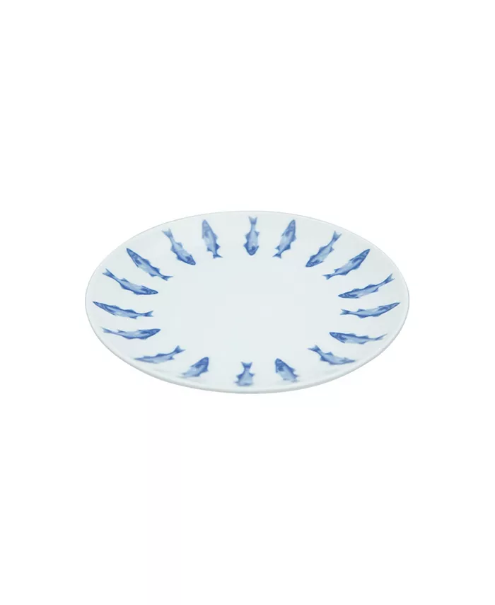 Porland Marine Blue 6-Piece Cake Plate Set