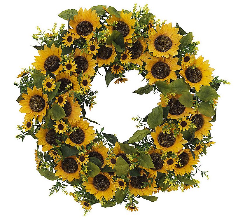 22-in D Sunflower Wreath by Gerson Co