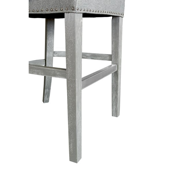 Bella Grey Counter Height Upholstered Barstool