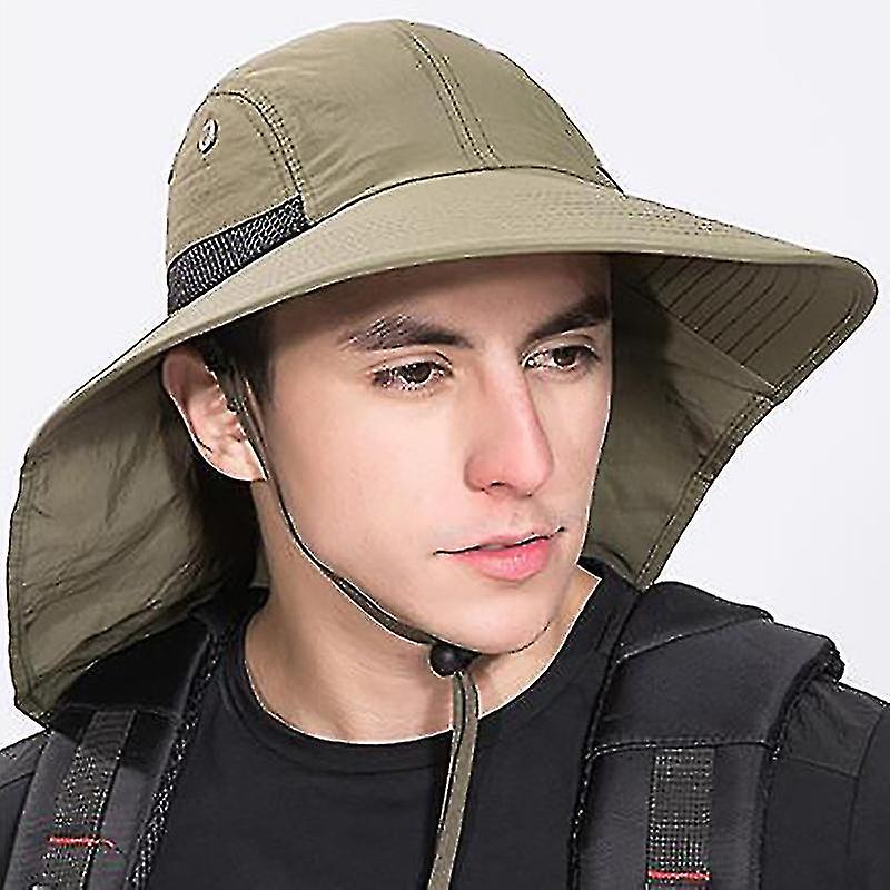 Pretty Comy Fishing Hat Sunshade Uv Protection Wide Cap Neck Protect Hat For Outdoor Fishing Hiking