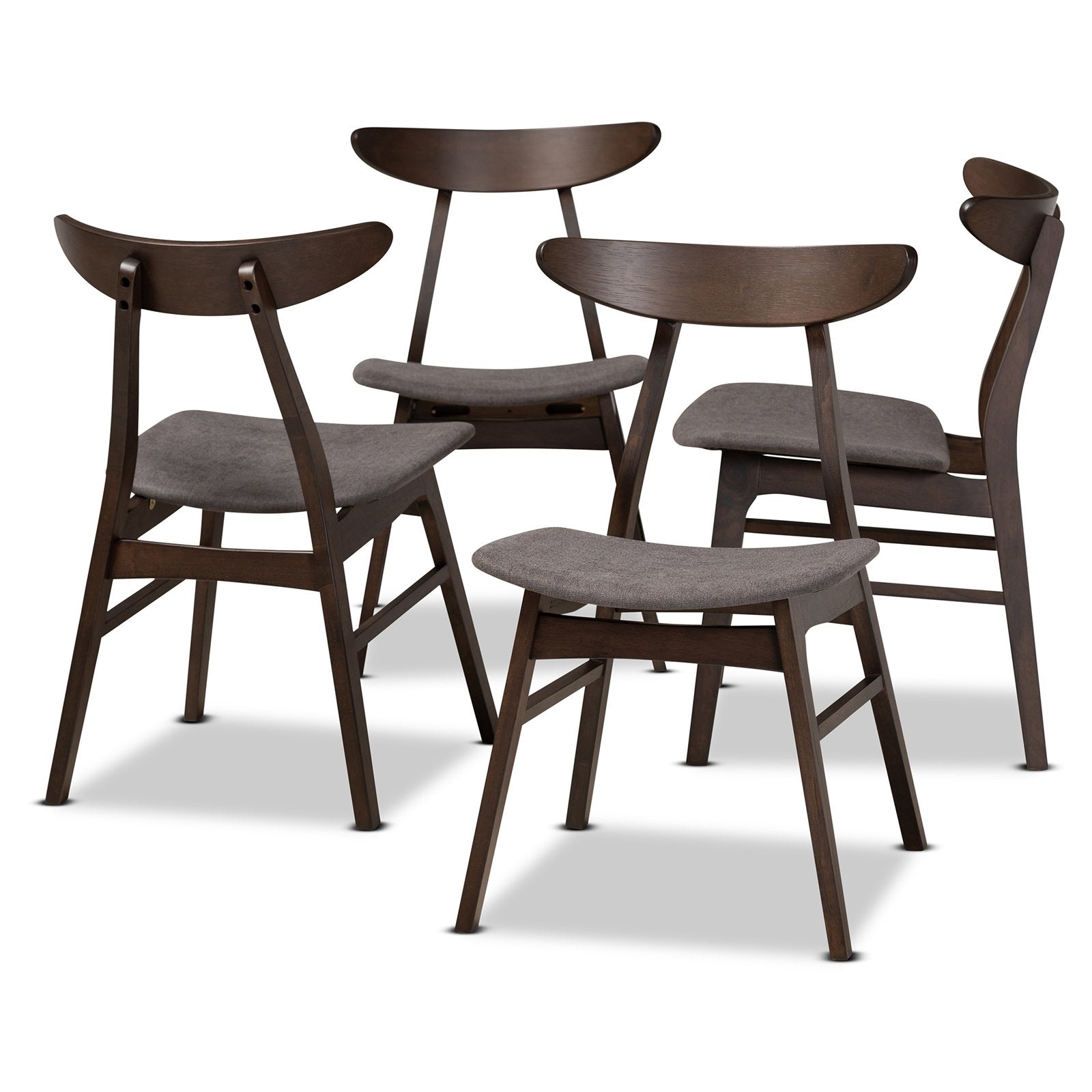 Baxton Studio Britte Mid-Century Modern Dining Chair - Set of 4